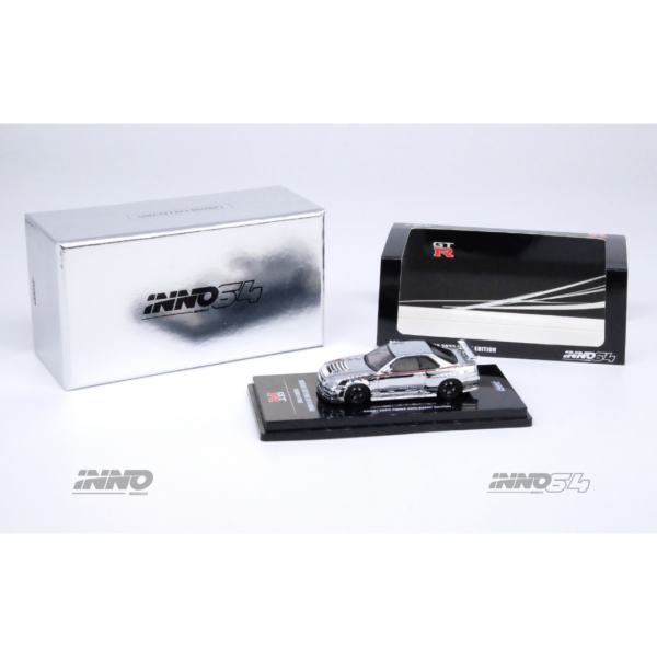 Nissan Skyline GT-R (R34) Nismo R-Tune Silver Chrome CHINA HOBBY EXPO 2023 IN64-R34RT-SCH