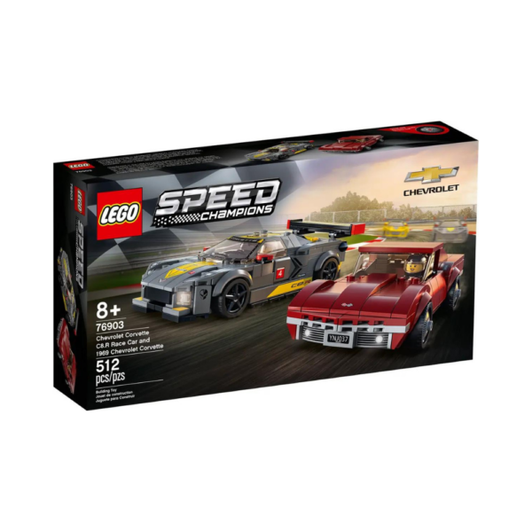 Lego Speed Champions Chevrolet Corvette C8.R Race Car and 1969 Chevrolet Corvette 76903