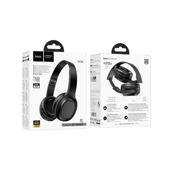 Hoco W46 Foldable Bluetooth Headphone (Black)